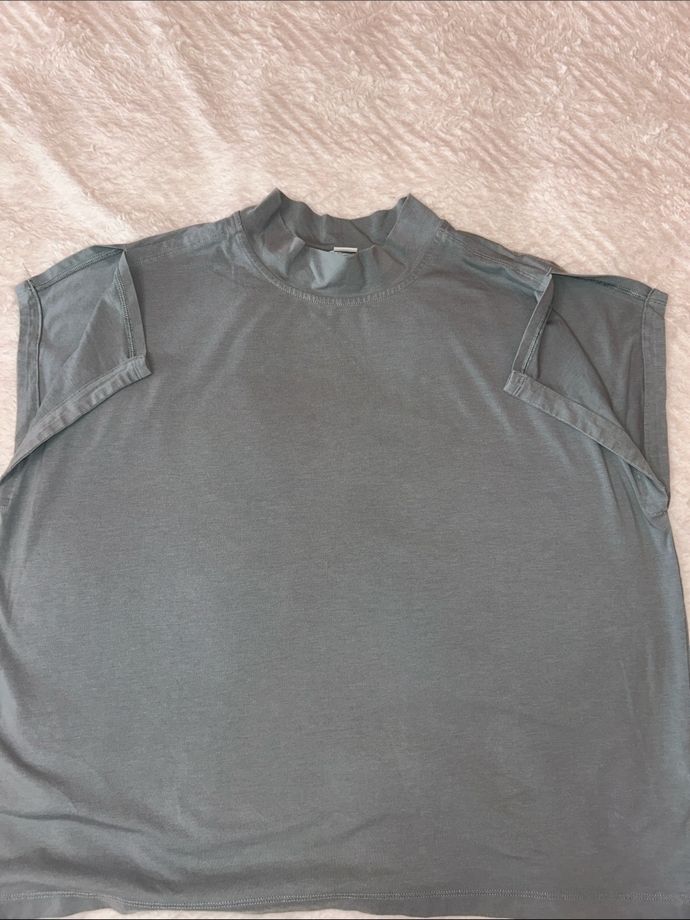 Athleta Cap Sleeve Mock Neck Tee - Slate Blue - Picture 10 of 10